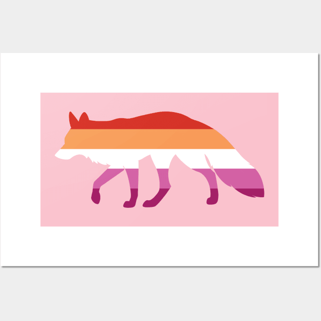 Pride Animals- Lesbian Fox Wall Art by HeckHound